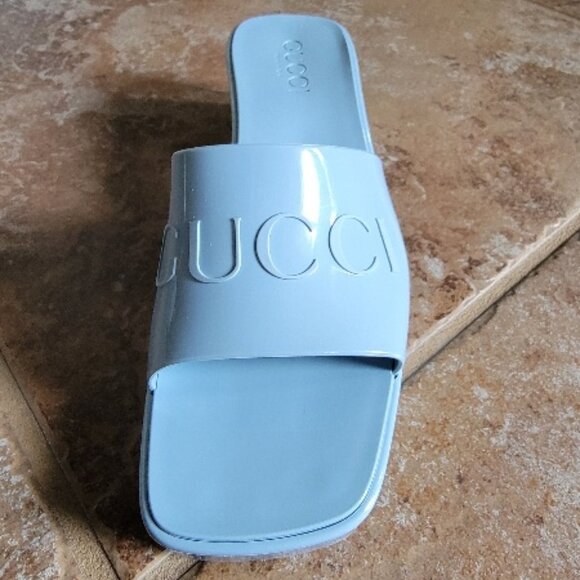 Gucci Jelly Sky-blue Sandal Sz. 36 - Picture 8 of 12